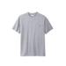 Men's Big & Tall Shrink-Less™ Lightweight Pocket Crewneck T-Shirt by KingSize in Heather Grey (Size 9XL)