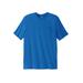 Men's Big & Tall Shrink-Less™ Lightweight Pocket Crewneck T-Shirt by KingSize in Royal Blue (Size 6XL)