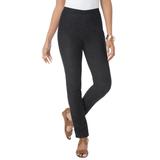 Plus Size Women's Stretch Denim Straight-Leg Jegging by Jessica London in Black (Size 22) Jeans Legging