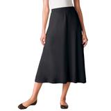 Plus Size Women's 7-Day Knit A-Line Skirt by Woman Within in Black (Size 5X)