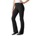 Plus Size Women's Stretch Cotton Side-Stripe Bootcut Pant by Woman Within in Black Black (Size L)