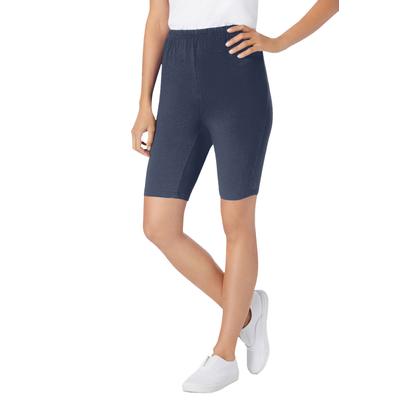 Plus Size Women's Stretch Cotton Bike Short by Woman Within in Navy (Size 2X)