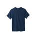 Men's Big & Tall Shrink-Less™ Lightweight Pocket Crewneck T-Shirt by KingSize in Navy (Size 2XL)