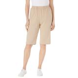 Plus Size Women's 7-Day Knit Bermuda Shorts by Woman Within in New Khaki (Size L)