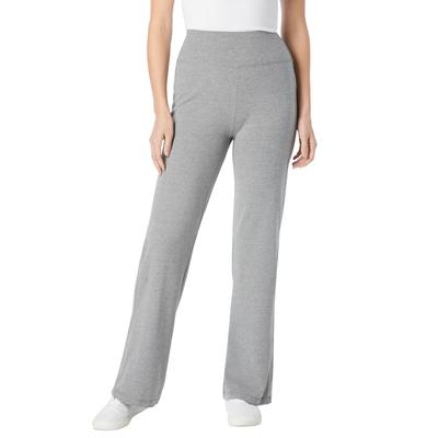 Plus Size Women's Stretch Cotton Wide-Leg Legging by Woman Within in Medium Heather Grey (Size 2X) Pant