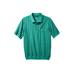 Men's Big & Tall Banded Bottom Polo Shirt by KingSize in Tidal Green (Size 2XL)