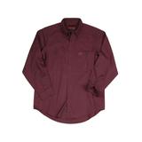 Men's Big & Tall Long-Sleeve Cotton Work Shirt by Wrangler® in Burgundy (Size XXL)