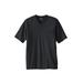 Men's Big & Tall Shrink-Less™ Lightweight V-Neck Pocket T-Shirt by KingSize in Heather Charcoal (Size 2XL)