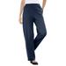 Plus Size Women's 7-Day Knit Ribbed Straight Leg Pant by Woman Within in Navy (Size 2X)