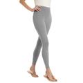 Plus Size Women's Stretch Cotton Legging by Woman Within in Medium Heather Grey (Size 4X)