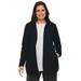 Plus Size Women's Zip-Front Microfleece Jacket by Woman Within in Black (Size 1X)