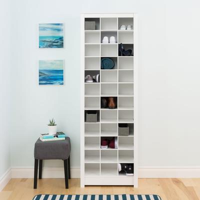 Space-Saving Shoe Storage Cabinet by Prepac Manufacturing in White