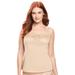 Plus Size Women's Silky Lace-Trimmed Camisole by Comfort Choice in Nude (Size L) Full Slip