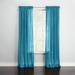 BH Studio Sheer Voile Rod-Pocket Panel Pair by BH Studio in Dark Turquoise (Size 120"W 108"L) Window Curtains