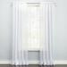 BH Studio Sheer Voile Rod-Pocket Panel Pair by BH Studio in White (Size 120"W 63" L) Window Curtains