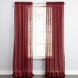 BH Studio Sheer Voile Rod-Pocket Panel Pair by BH Studio in Burgundy (Size 120"W 95" L) Window Curtains