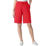 Plus Size Women's Sport Knit Short by Woman Within in Vivid Red (Size 5X)
