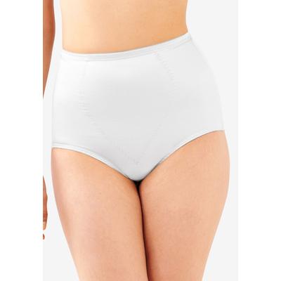 Plus Size Women's Tummy Panel Brief Firm Control 2-Pack DFX710 by Bali in White (Size L)