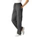 Plus Size Women's Better Fleece Cargo Sweatpant by Woman Within in Heather Charcoal (Size S)