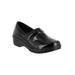 Wide Width Women's Lyndee Slip-Ons by Easy Works by Easy Street® in Black Patent (Size 7 W)