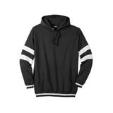 Men's Big & Tall KingSize Coaches Collection Colorblocked Pullover Hoodie by KingSize in Black (Size L)