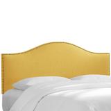 Ashland Nail Button Headboard by Skyline Furniture in Linen French Yellow (Size QUEEN)