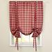 Buffalo Check Tie-Up Window Shade by BrylaneHome in Burgundy Window Curtain