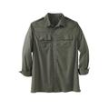 Men's Big & Tall Long Sleeve Pilot Shirt by Boulder Creek® in Olive (Size XL)