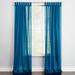 Wide Width BH Studio Sheer Voile Tab-Top Panel by BH Studio in Dark Turquoise (Size 60" W 63" L) Window Curtain