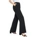 Plus Size Women's Tummy Control Bi-Stretch Bootcut Pant by Jessica London in Black (Size 12 W)