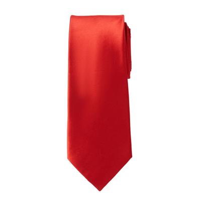 Men's Big & Tall Extra-Long Satin Tie by KS Signature in Red Necktie