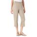 Plus Size Women's Capri Fineline Jean by Woman Within in Natural Khaki (Size 26 WP)