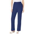 Plus Size Women's Straight Leg Linen Pant by Woman Within in Navy (Size 32 T)