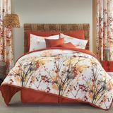 Funky Floral 6-Pc. Comforter Set by BrylaneHome in Orange Grey (Size FULL)