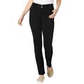 Plus Size Women's Secret Solutions™ Tummy Smoothing Straight Leg Jean by Woman Within in Black Denim (Size 14 W)