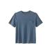 Men's Big & Tall Shrink-Less™ Lightweight Pocket Crewneck T-Shirt by KingSize in Heather Slate Blue (Size 8XL)