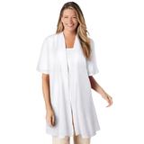 Plus Size Women's Lightweight Open Front Cardigan by Woman Within in White (Size M) Sweater
