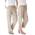 Plus Size Women's Convertible Length Cargo Pant by Woman Within in Natural Khaki (Size 30 W)
