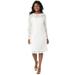 Plus Size Women's Stretch Lace Shift Dress by Jessica London in White (Size 30)