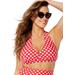 Plus Size Women's Diva Halter Bikini Top by Swimsuits For All in Red Polka Dot (Size 18)