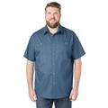 Men's Big & Tall Short-Sleeve Pocket Sport Shirt by KingSize in Slate Blue (Size 8XL)