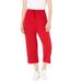 Plus Size Women's Sport Knit Capri Pant by Woman Within in Vivid Red (Size S)