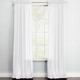 BH Studio Sheer Voile Rod-Pocket Panel Pair by BH Studio in Eggshell (Size 120"W 63" L) Window Curtains