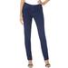 Plus Size Women's Invisible Stretch® Contour Skinny Jean by Denim 24/7 in Dark Wash (Size 16 W)