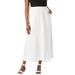 Plus Size Women's Linen Maxi Skirt by Jessica London in White (Size 14 W)