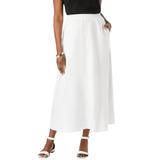 Plus Size Women's Linen Maxi Skirt by Jessica London in White (Size 22 W)