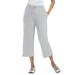 Plus Size Women's Sport Knit Capri Pant by Woman Within in Heather Grey (Size S)