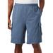 Men's Big & Tall Lightweight Jersey Cargo Shorts by KingSize in Heather Slate Blue (Size 2XL)