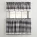 Wide Width Buffalo Check Tier Curtain Set, Valance Not Included by BrylaneHome in Black White (Size 58" W 36" L) Window Curtain