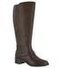 Women's Jewel Wide Calf Boots by Easy Street® in Brown (Size 7 1/2 M)